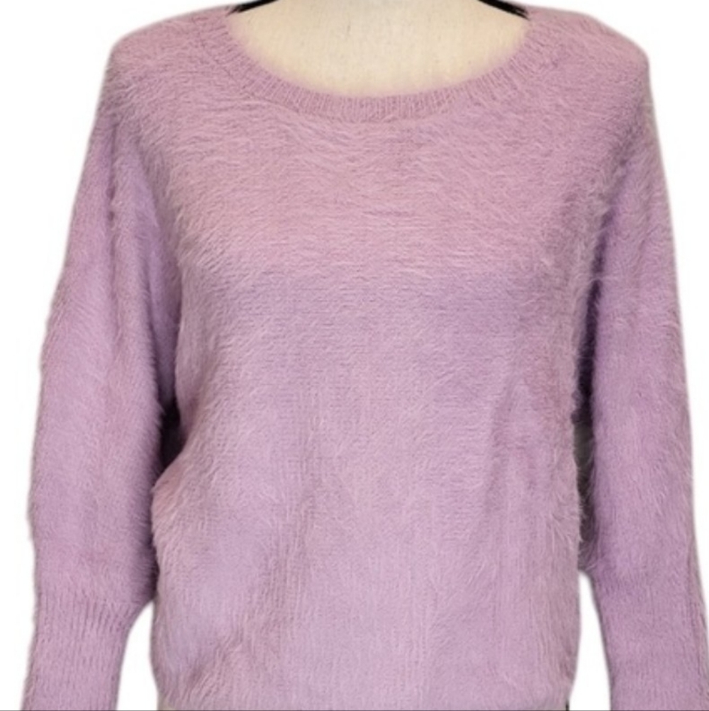 Jessica Simpson Fuzzy Lavender V-Neck Sweater